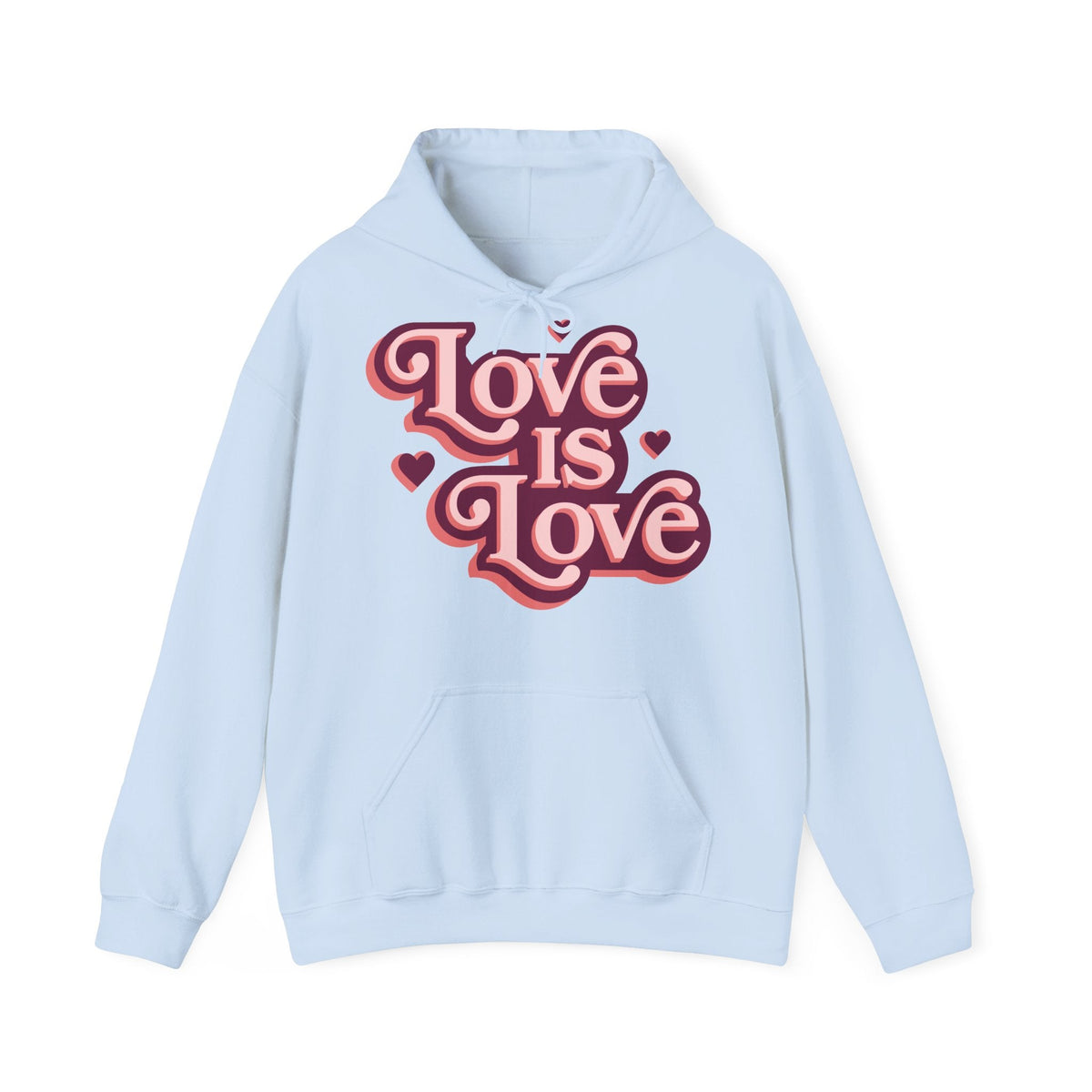 Love Is Love Hoodie – Retro Herz Pride Kapuzenpullover