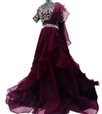 Lehenga Saree With Full-Stitched Blouse With Embroidery Work.