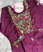 Muslin silk fully worked kurta set