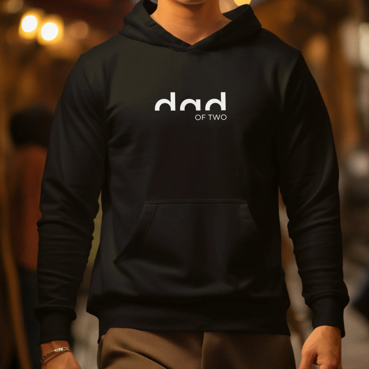 PAPA Hoodie DAD OF TWO personalisiert