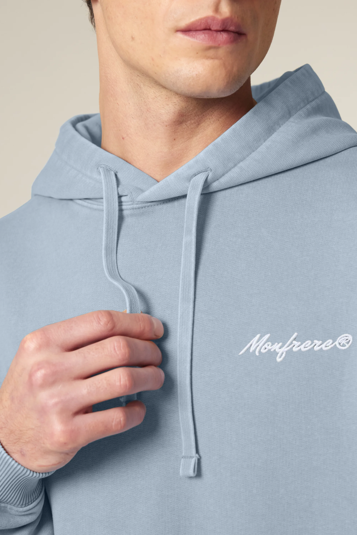 White Label Stick Oversize Garment-Dyed-Hoodie