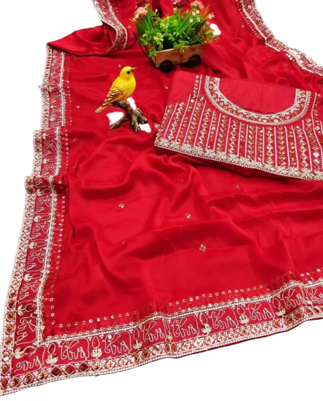 Trending Rangoli embroidery saree collection..(Deginer Saree)