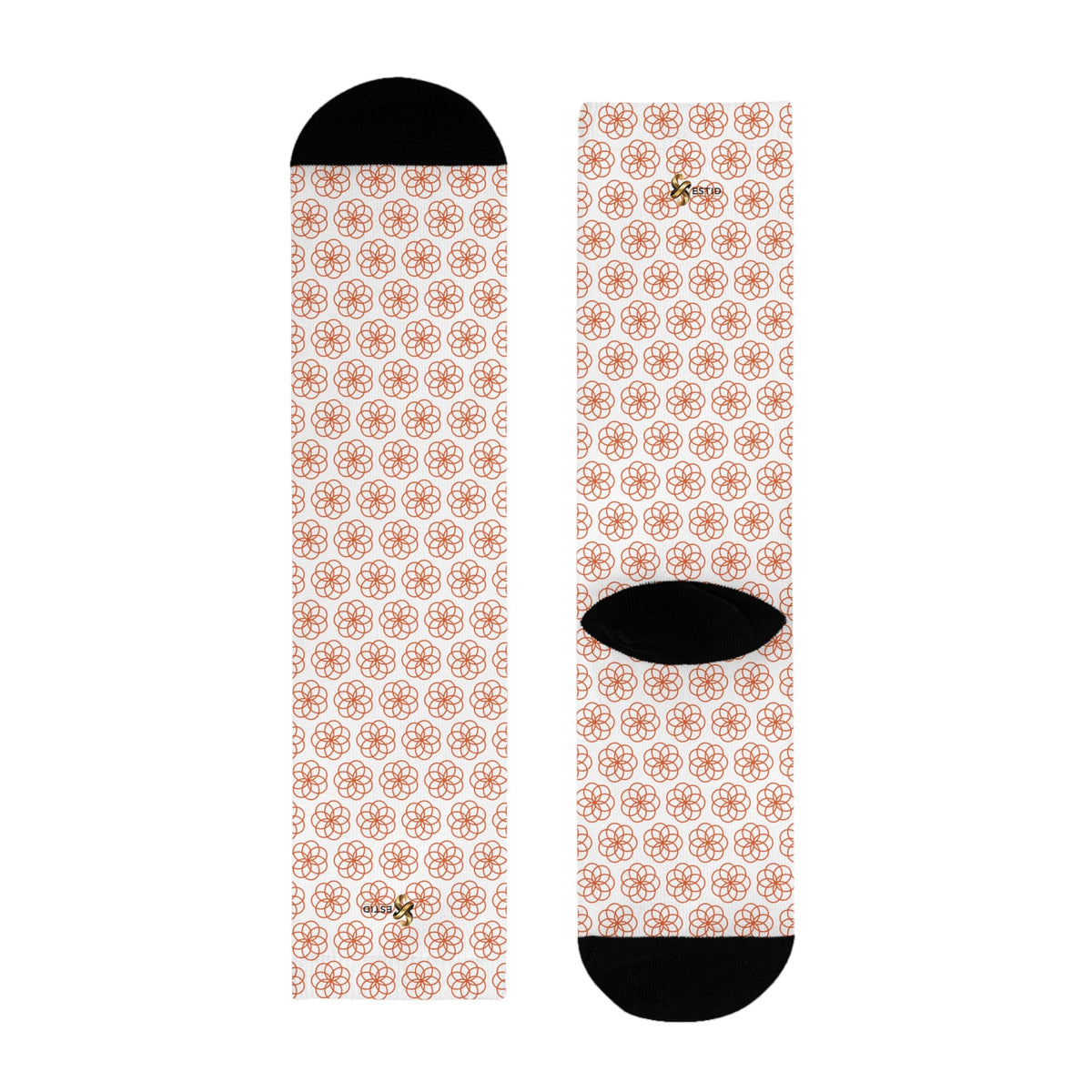 ESTID Unisex Socken | Geometrisches Muster & Schwarze Kontraste