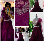 Lehenga Saree With Full-Stitched Blouse With Embroidery Work.