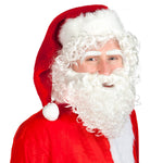 Perücke Herren "Weihnachtsmann mit Augenbrauen und Bart" |Weiß