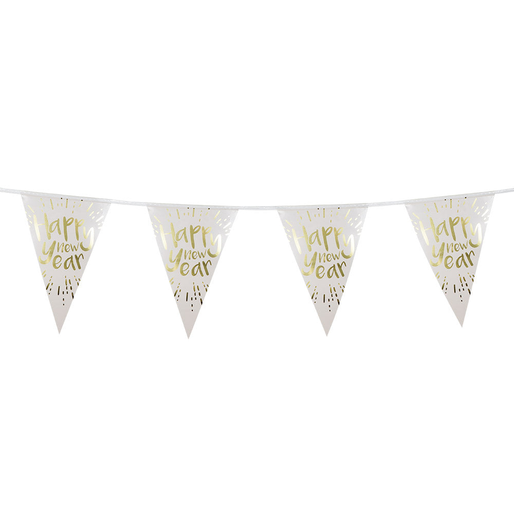 Happy New Year -  Folien-Wimpelkette | 400 cm