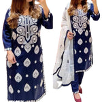 Embroidered Straight Long Kurta With Pant In Germany