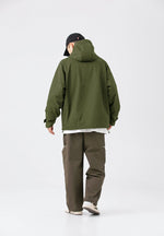 Hooded Jacket Windproof Outerwear in Olive