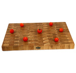 XXL Stirnholz Schneidebrett Eiche 60x40x4cm – Massives Hirnholzbrett & Hackblock