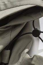 Patched Pockets Waterproof Jacket in Lightolive