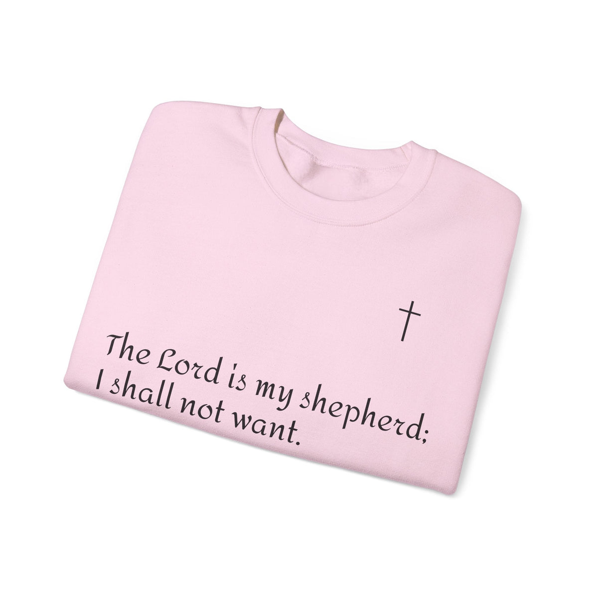 Unisex Heavy Blend Sweatshirt mit Psalm 23 & markantem Backprint