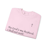 Unisex Heavy Blend Sweatshirt mit Psalm 23 & markantem Backprint