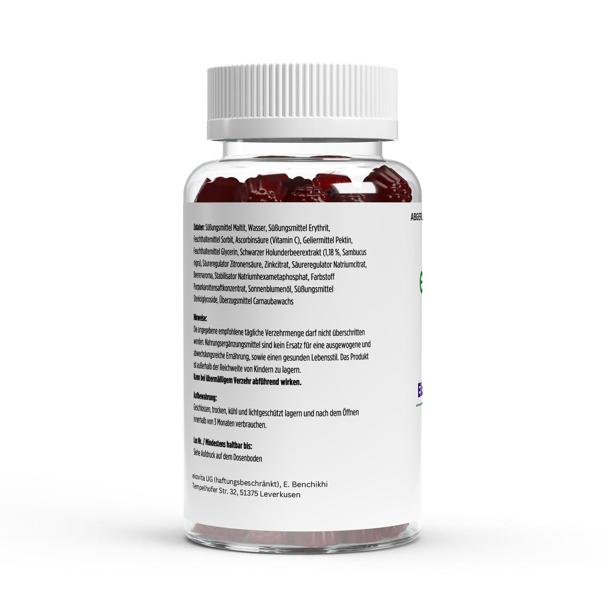 Holunderbeeren Gummies | ekovita | Laborgeprüft & Vegan