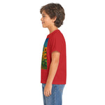 Kinder-T-Shirt – Sonnige Sonnenblumen-Roboter auf Einrad