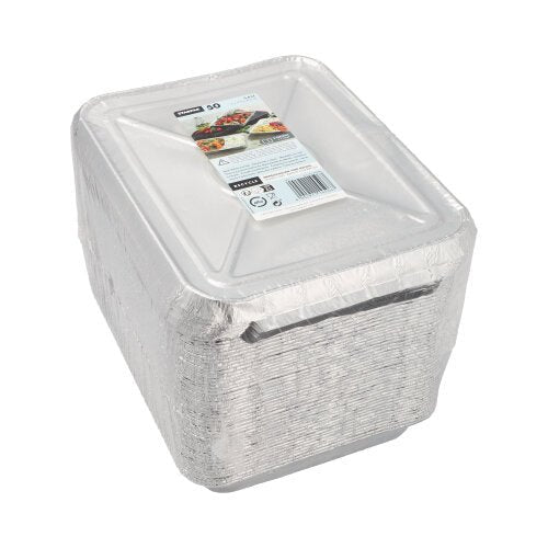 Starpak 50 Menüschalen + Deckel, Alu