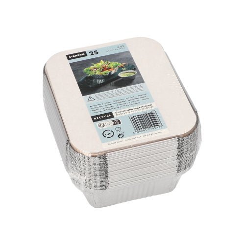 Starpak 25 Schalen, Alu + Einlegedeckel, PP-beschichtet