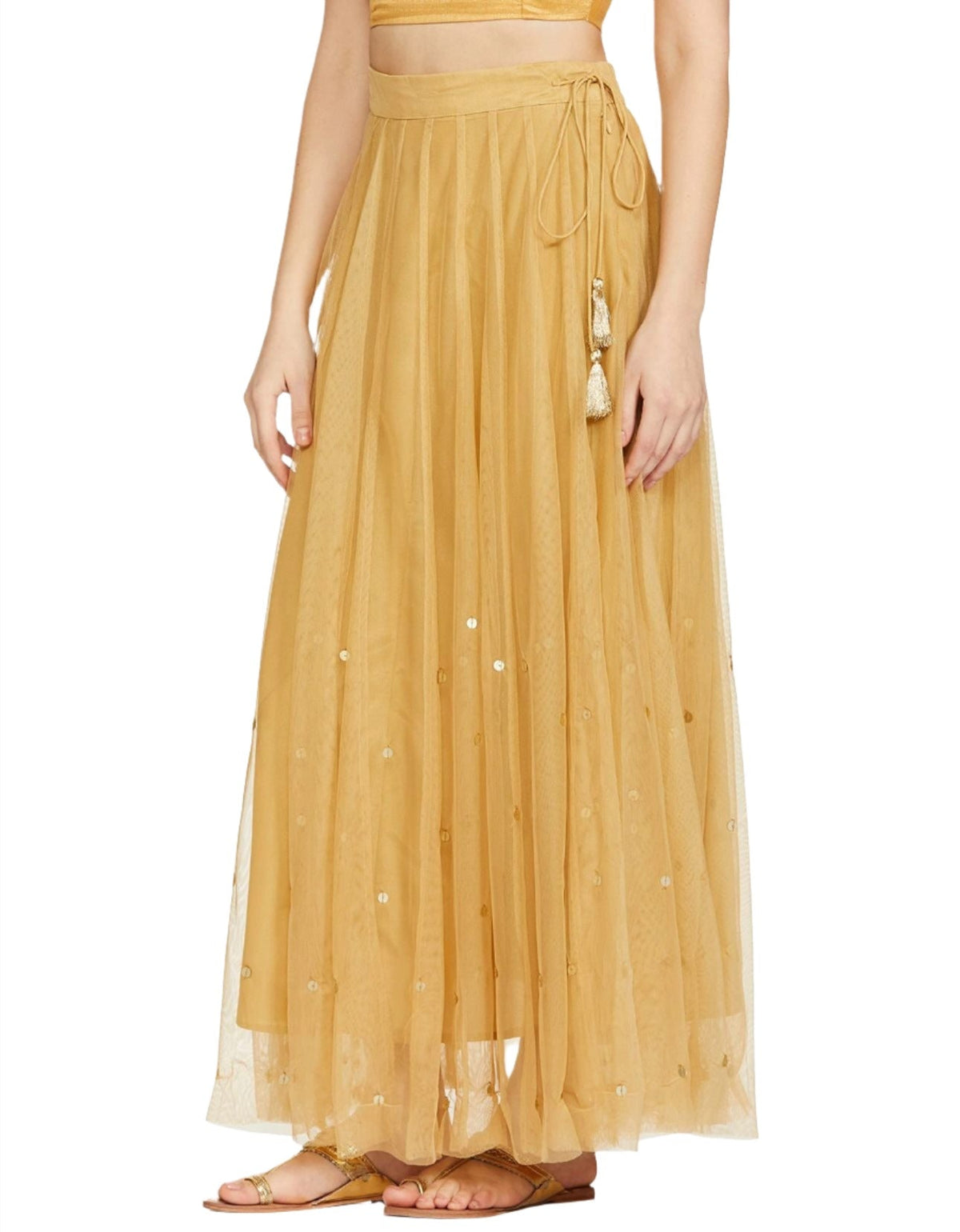 Golden Net Long Skirt In Berlin