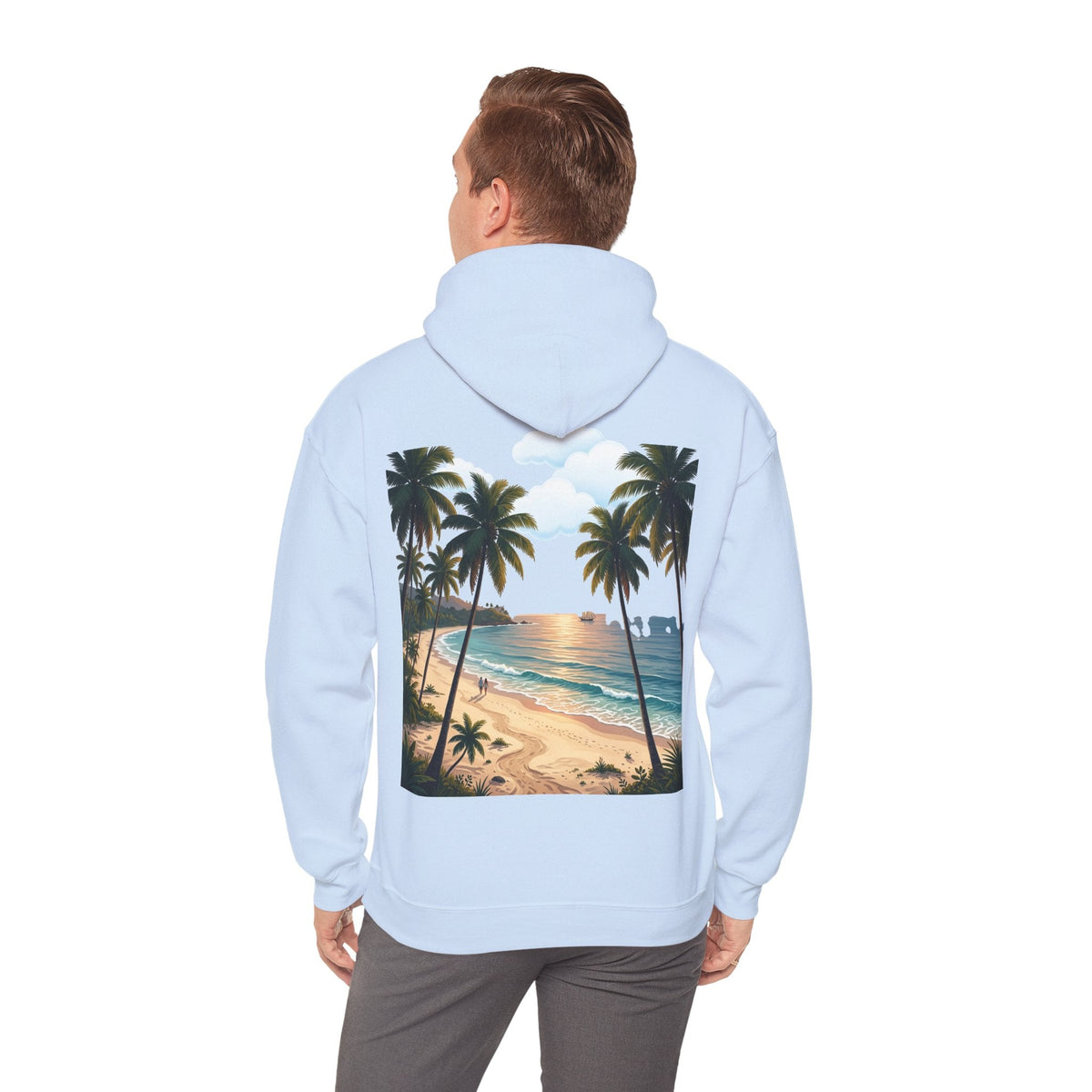 Urlaub Hoodie – Tropischer Palm Sunset Kapuzenpullover