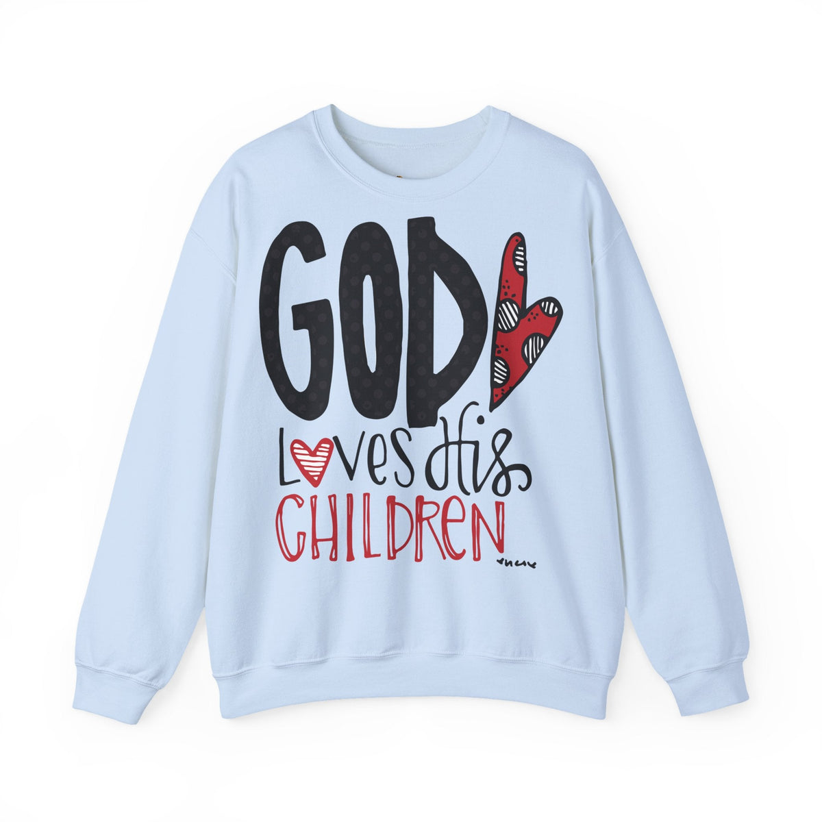 Gott liebt Seine Kinder Sweatshirt – Faith-Crewneck für Kinder und Familie