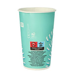 Starpak 50 Trinkbecher für Kaltgetränke, Pappe 0,4 l Ø 8,97 cm · 13,5 cm türkis | Folie (50 Stück)
