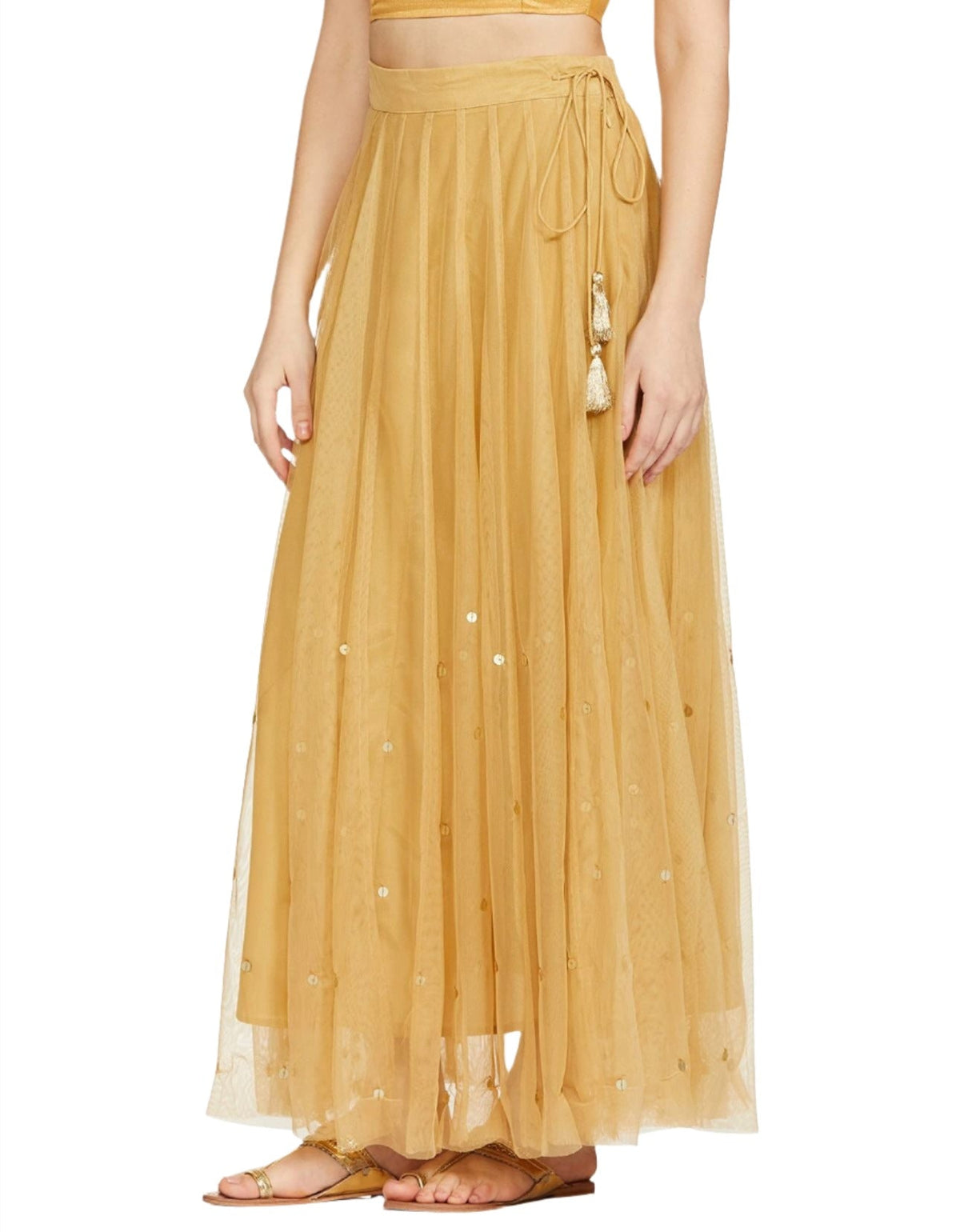 Golden Net Long Skirt In Berlin