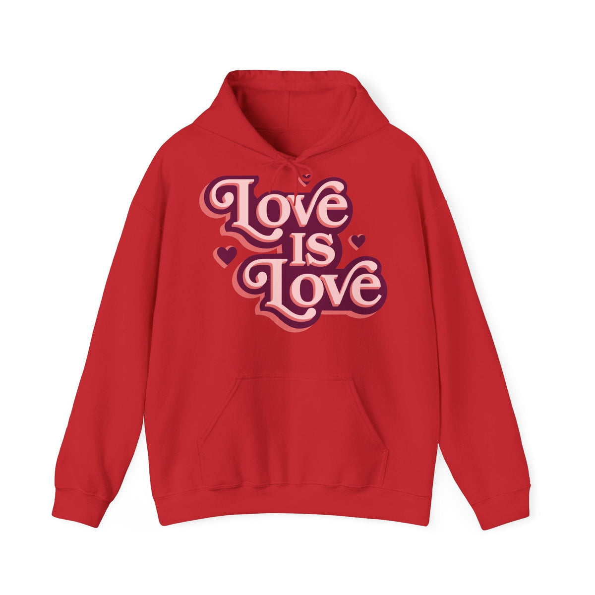 Love Is Love Hoodie – Retro Herz Pride Kapuzenpullover