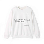 Unisex Heavy Blend Sweatshirt mit Psalm 23 & markantem Backprint