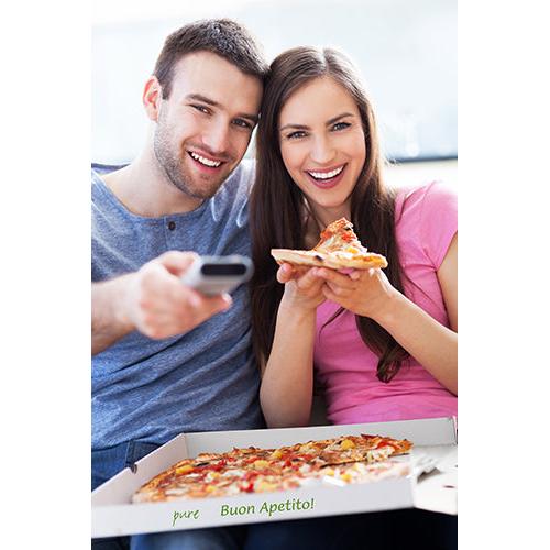 PAPSTAR 100 Pizzakartons, Cellulose "pure" eckig