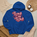 Love Is Love Hoodie – Retro Herz Pride Kapuzenpullover