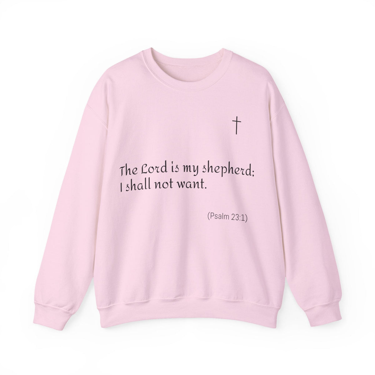 Unisex Heavy Blend Sweatshirt mit Psalm 23 & markantem Backprint