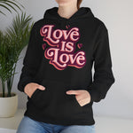 Love Is Love Hoodie – Retro Herz Pride Kapuzenpullover