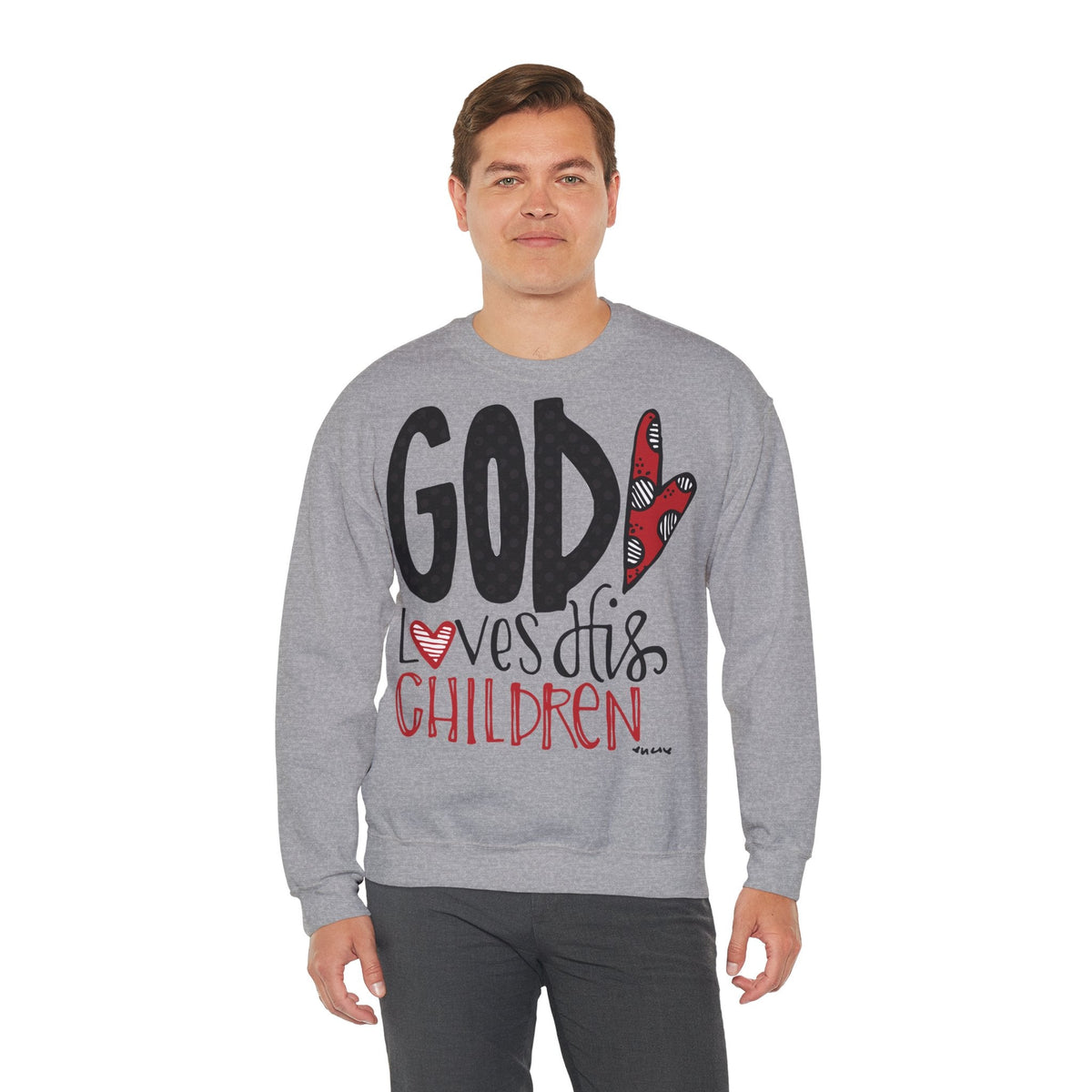 Gott liebt Seine Kinder Sweatshirt – Faith-Crewneck für Kinder und Familie