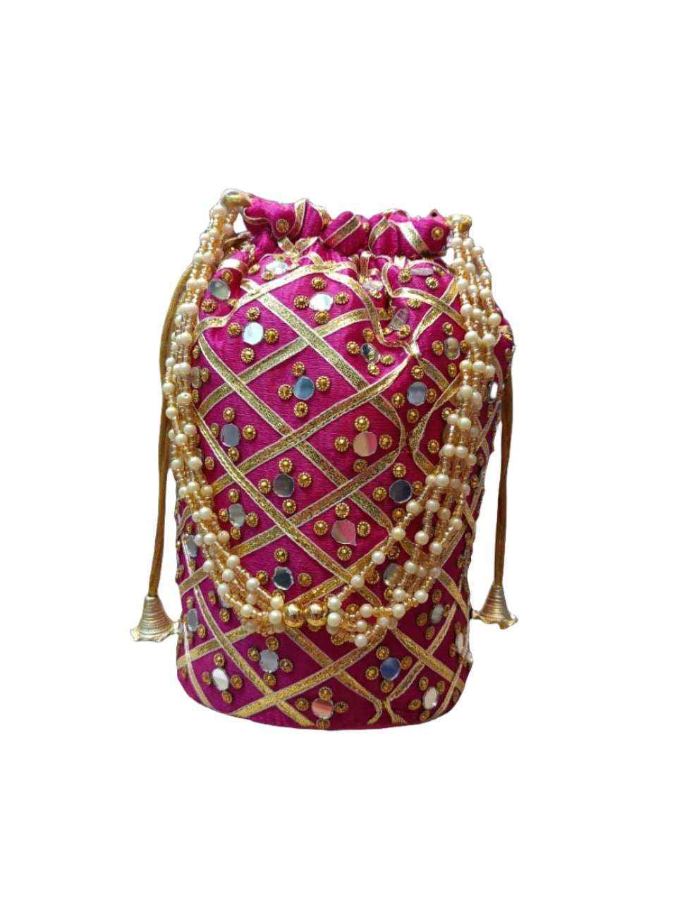 Indian Mirror Potli Bag