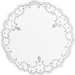 Dunicel-Deckchen 19 cm mit Silberdruck - Elegante Tischdekoration | Packung (250 Stück)