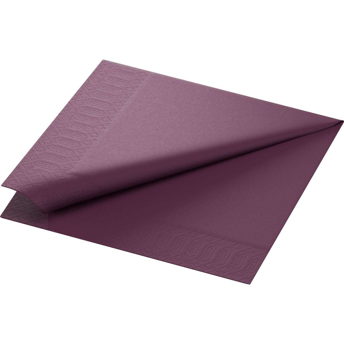 Zellt.Serv.40x40 3lg 1/4 F. plum | Packung (250 Servietten)