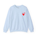 Damen Oversized Sweatshirt „Grunge Heart“ – Premium Baumwollmix Pullover mit rotem Herz-Print Namma Markt