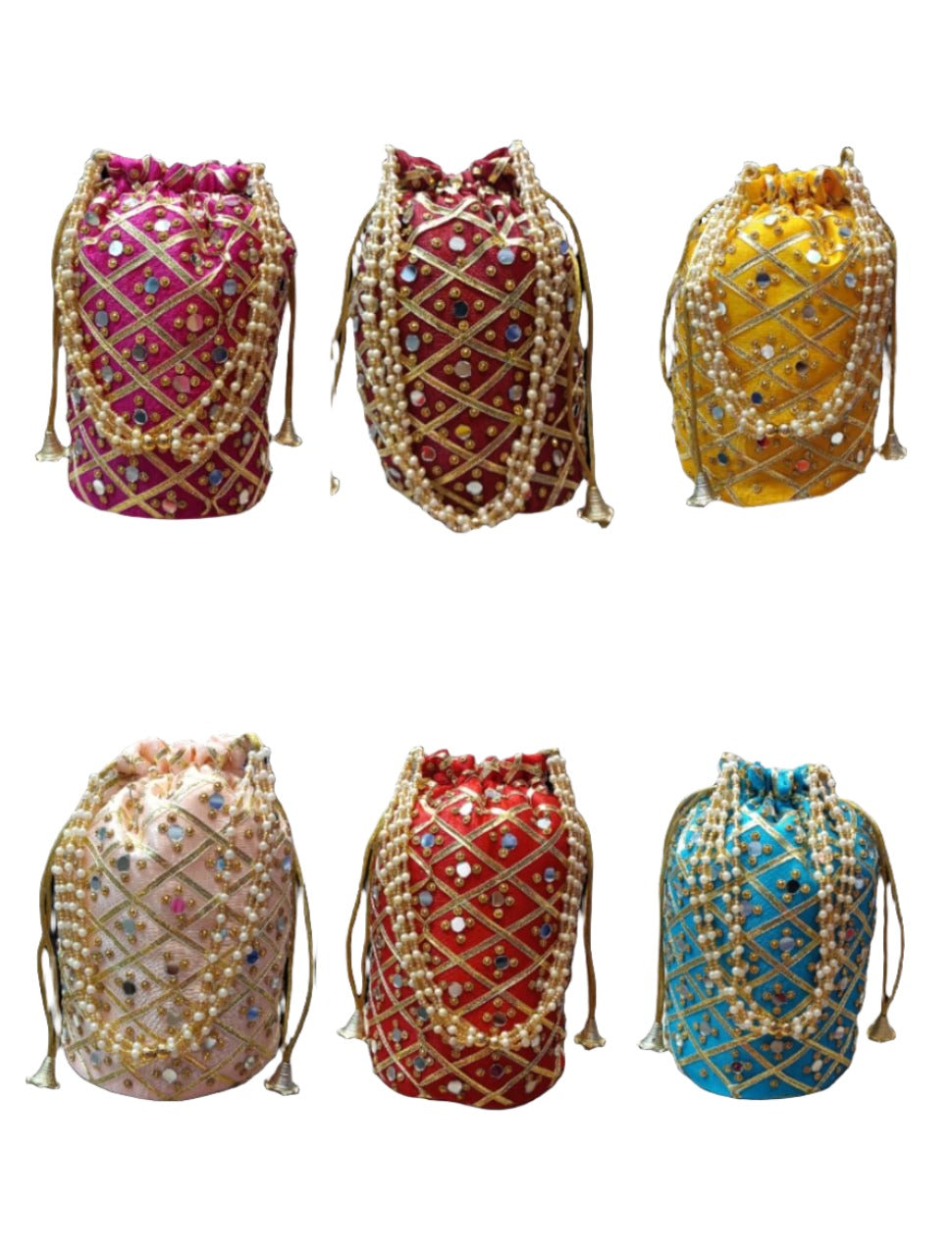 Indian Mirror Potli Bag.