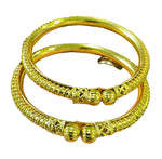 IMPRESSIVE TRADITIONAL GOLD Plated PIPE BANGLES(2 Pcs)