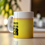 Bedruckte Tasse Ich wünschte das wäre ein Bier