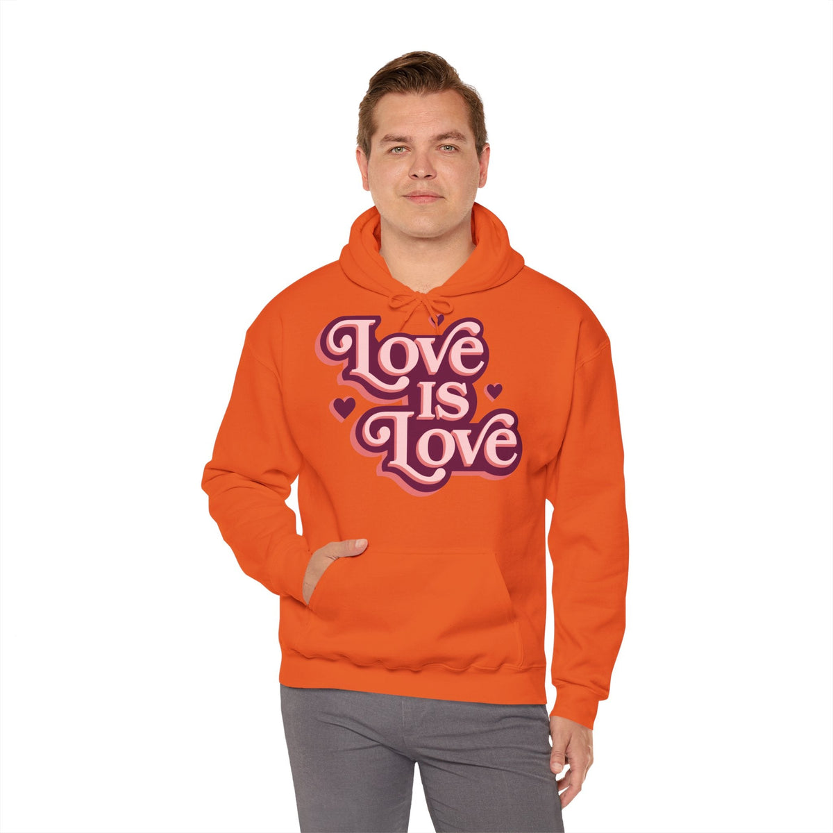 Love Is Love Hoodie – Retro Herz Pride Kapuzenpullover
