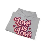 Love Is Love Hoodie – Retro Herz Pride Kapuzenpullover