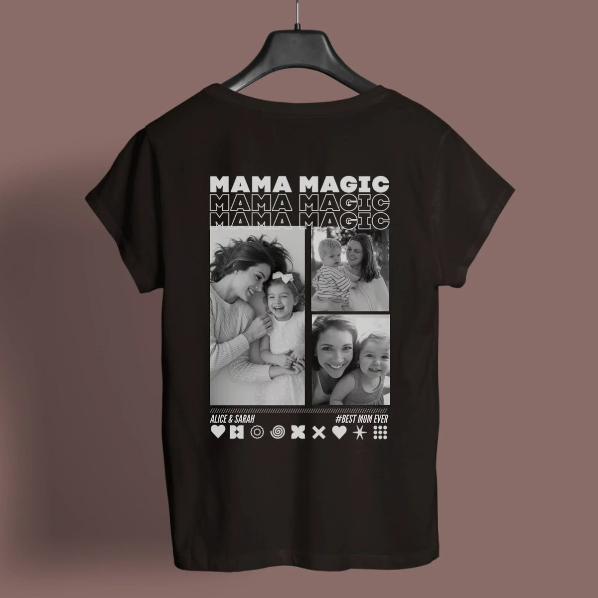 MAMA T-Shirt HOT MAMA mit Deinen Fotos personalisiert