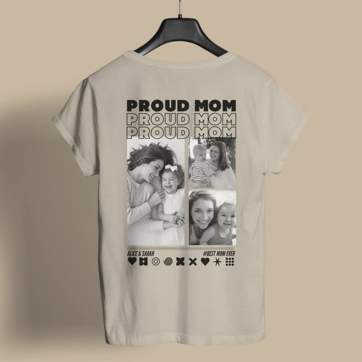 MAMA T-Shirt HOT MAMA mit Deinen Fotos personalisiert