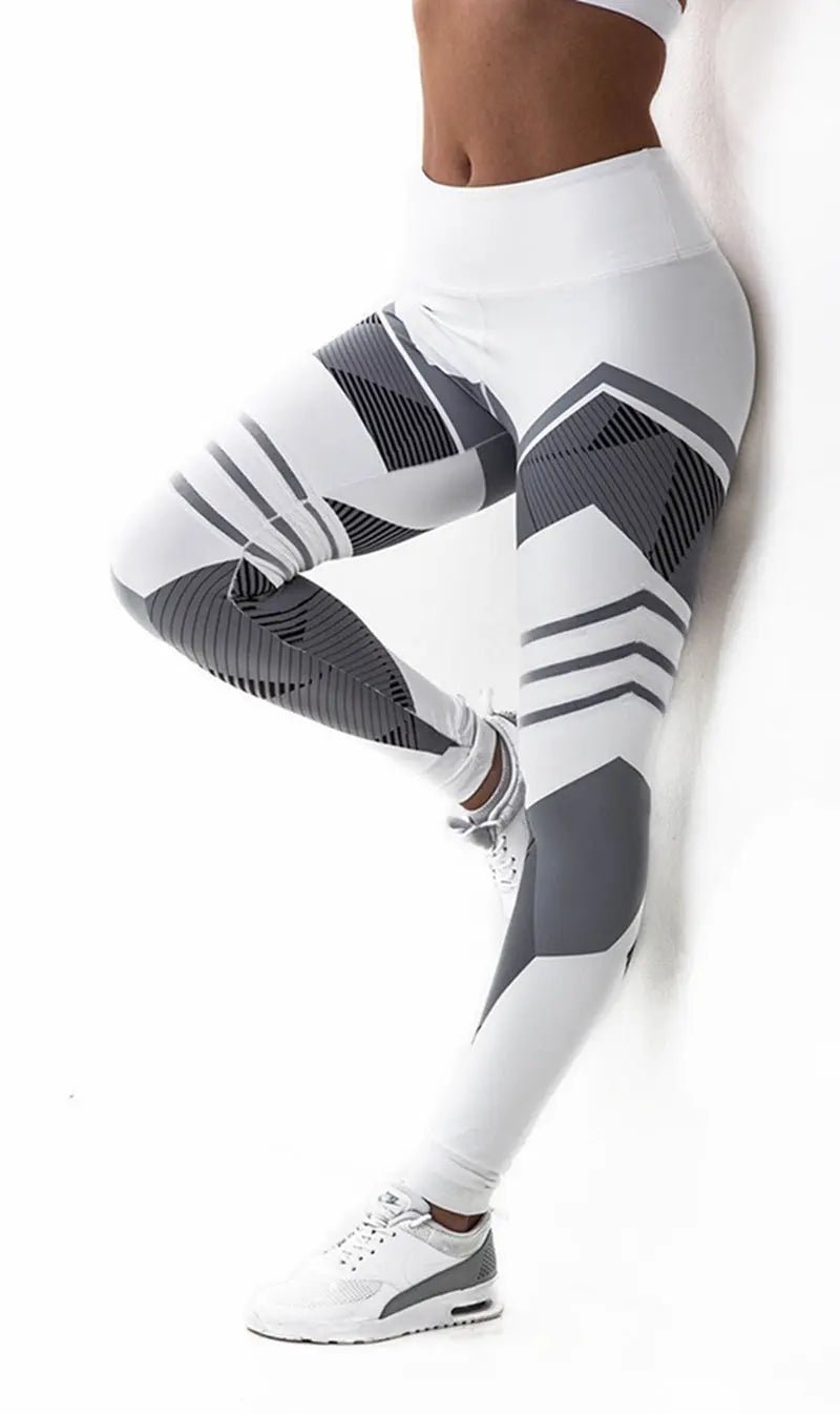 Printed Yoga Pants Women Fitness Gym Leggings - Reflective Sport