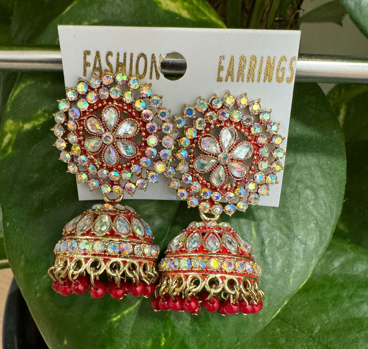 Stone And Beads Jhumki