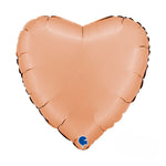 18"/Ø46cm Herz Folienballon  Uni | Satin Peach