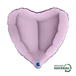 18"/Ø46cm Herz Folienballon  Uni | Lavendel