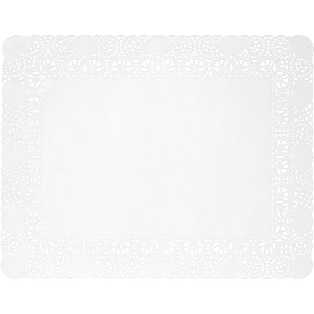 Deko-Spitzenpapier 20x30 cm, weiß - Hochwertiges Bastelpapier | Packung (250 Stück)
