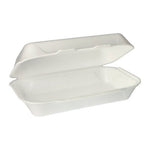 Starpak 100 Allzweckboxen mit Klappdeckel, XPS 1800 ml 7,5 cm x 24 cm x 13,3 cm weiss | Schrumpffolie (100 Stück)