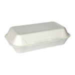 Starpak 100 Allzweckboxen mit Klappdeckel, XPS 1800 ml 7,5 cm x 24 cm x 13,3 cm weiss | Schrumpffolie (100 Stück)